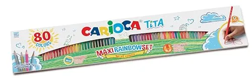 Carioca TITA Maxi - Conjunto 80 Lápis de Cor com Mina 3mm