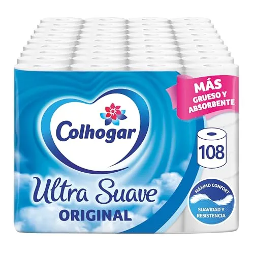 Papel Higiénico Colhogar Ultra Soft Original - Pack 108 Rolos Dupla Folha