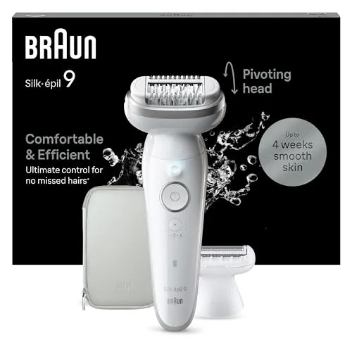 Braun Silk-épil 9 - Depiladora Elétrica à Prova de Água com Cabeça Oscilante