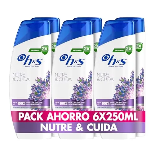 H&S Nutre e Cuida Champô Anticaspa 250ml - Proteção Microbiome Balance