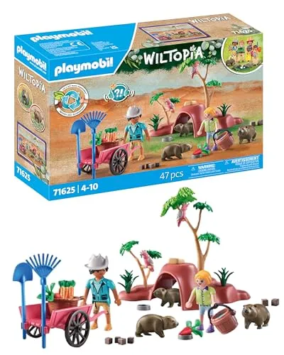 PLAYMOBIL Wiltopia 71625 - Refúgio dos Texugos Australianos com Família Palmer