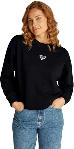 Sweatshirt Tommy Jeans Essential Logo Feminina Corte Largo