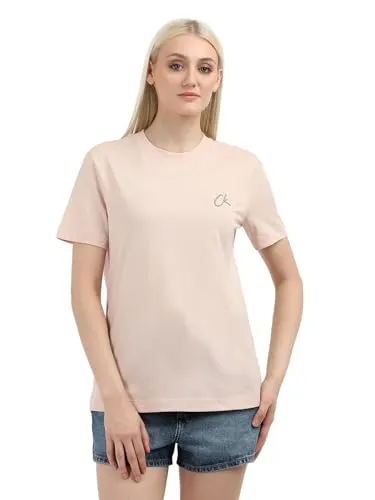 T-shirt Regular Calvin Klein Jeans Feminina com Logo Bordado