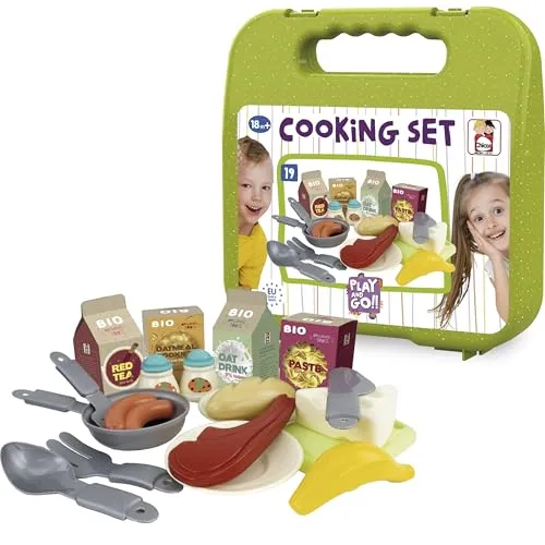 Maletín Cooking Set - Conjunto de Cozinha Infantil 19 Peças com Estojo