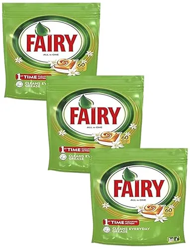 Fairy Todo Em Um - Pastilhas para Máquina de Lavar Loiça 90 Unidades com Fragrância Laranja