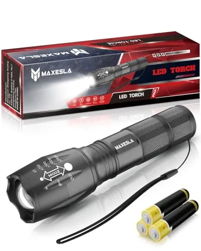 Maxesla Lanterna LED Profissional 2000 Lúmens com 5 Modos de Iluminação