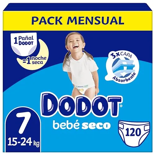 Dodot Baby-Dry Fraldas Tamanho 7 para Bebés 15-24kg