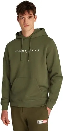 Sweatshirt Tommy Jeans Linear Logo Masculina com Capuz