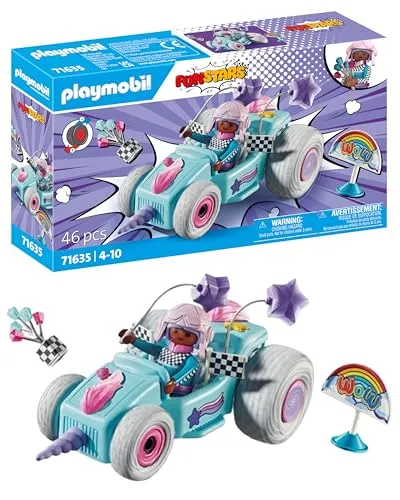 PLAYMOBIL Funstars Racing Unicorn - Kart Mágico com Unicórnio Piloto