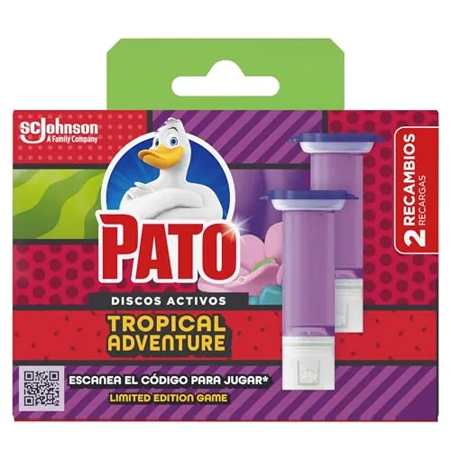 Pato Discos Ativos Tropical Adventure - Limpeza WC com 2 Recargas