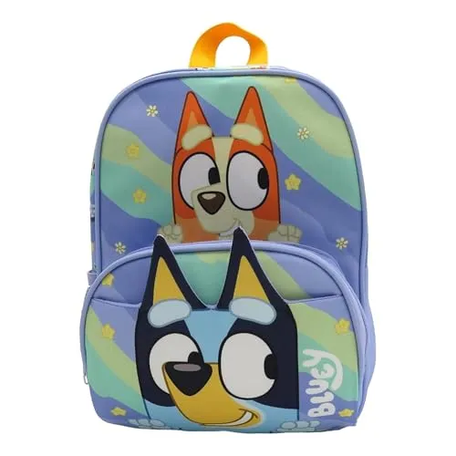 Mochila Bluey Light Waves Infantil com Dois Compartimentos