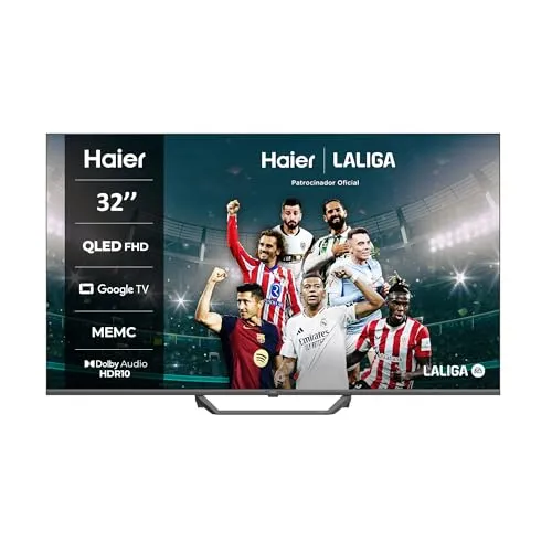 Haier H32S80EFX - Smart TV QLED 32 Polegadas Full HD com Google TV