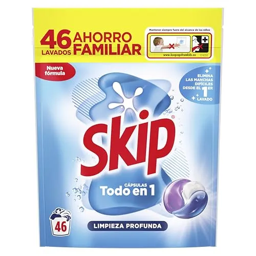 Skip Active Clean Cápsulas Detergente Duplo Líquido - 46 Doses