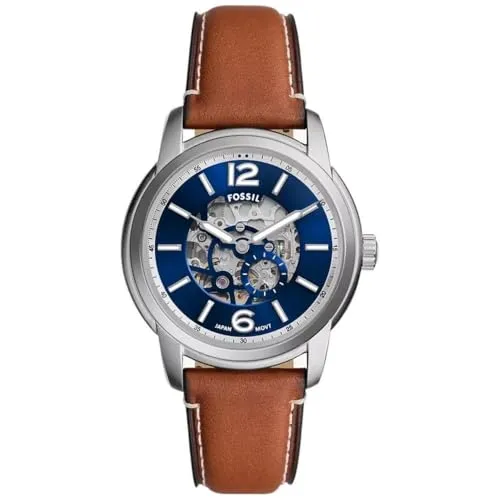 Fossil ME3263 - Relógio Automático Masculino com Bracelete em Pele