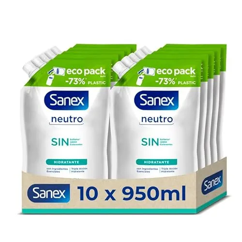 Sanex Neutro Hidratante Gel de Banho Pack 10x900ml