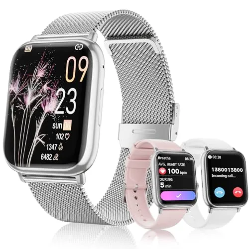 Smartwatch Loekneue Feminino 1.83" - Monitor de Saúde e Chamadas