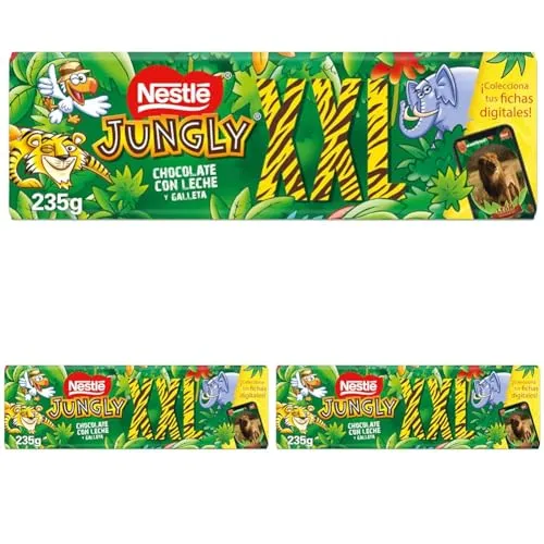 Nestlé Jungly XXL - Chocolate de Leite com Bolacha Crocante 235g (Pack 3)