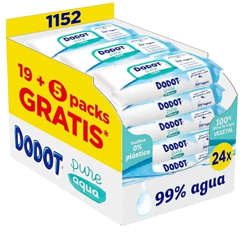 Dodot Pure Aqua Toalhitas Húmidas para Bebé - Pack 1152 unidades