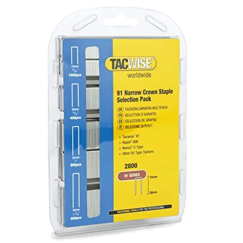 Tacwise 0204 Agrafos Galvanizados Tipo 91 - Conjunto 2800 Unidades 15-30mm