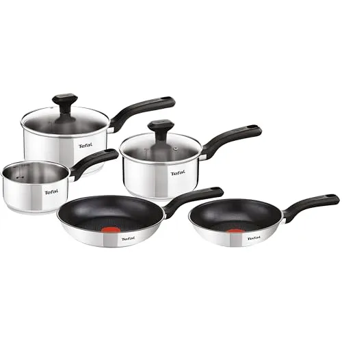 Tefal Comfort Max - Conjunto de Cozinha 7 Peças em Aço Inox com Antiaderente