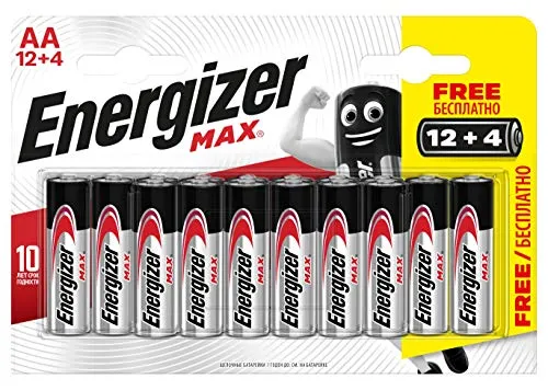 Energizer Alkaline Max AA - Pack 16 Pilhas Alcalinas de Alta Performance