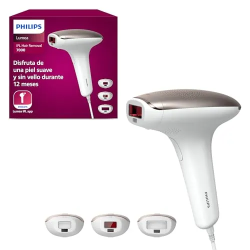 Philips Lumea Serie 7000 - Depilador IPL com Acessórios para Corpo, Rosto e Bikini