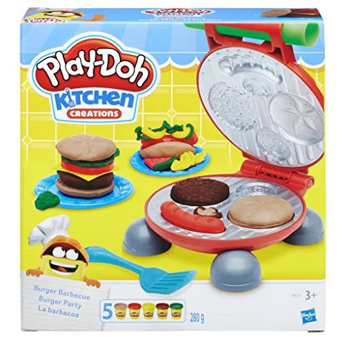 Play-Doh BBQ Set Hasbro - Conjunto de Plasticina para Criar Hambúrgueres