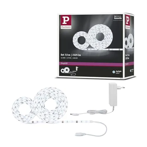 Paulmann 78976 SimpLED Fita LED 7,5m Branco Diurno 6500K com Fonte