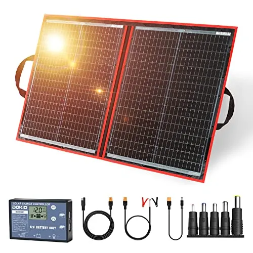 Dokio Kit Painel Solar Dobrável 100W com Controlador USB