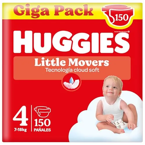 Huggies Little Movers - Fraldas com Tecnologia Cloud-Soft e Proteção 12h