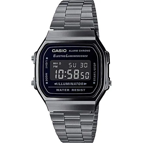 Relógio Casio A168WEGG-1BEF Digital Unissexo em Aço Inoxidável