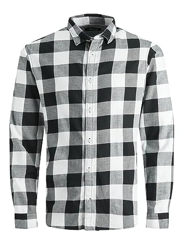 JACK & JONES Jjegingham Camisa Twill Slim Fit Manga Longa