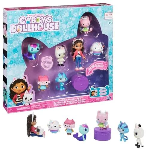 Gabby's Dollhouse - Conjunto Deluxe 7 Figuras com Caixa Surpresa