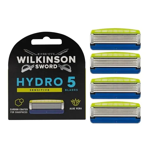 WILKINSON SWORD Hydro 5 - Lâminas de Barbear com 5 Lâminas e Gel Hidratante