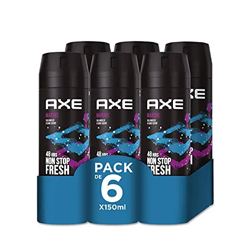 Axe Marine Body Spray Desodorizante Masculino 150ml - Pack 6 Unidades