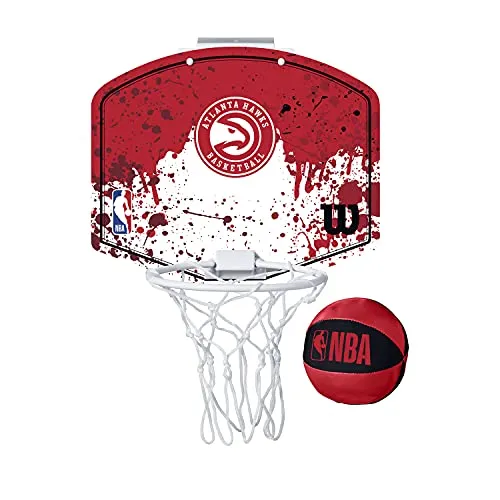 Wilson Mini Cesto de Basquetebol NBA Atlanta Hawks para Porta