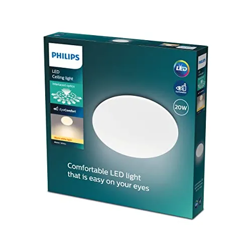 Plafón LED Philips Moire 17W - Luminária de Teto 1700 Lúmens