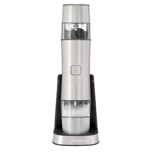 Cuisinart Electric Salt & Pepper Mill - Moinho Elétrico Recarregável com Tampa Medidora