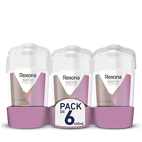 Rexona Maximum Protection Soft Solid Confidence - Desodorizante Antitranspirante Feminino 45ml (Pack 6)