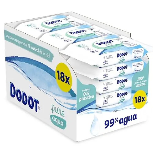 Dodot Cuidado Total Aqua - Pack 864 Toalhitas Húmidas para Bebé em Algodão Orgânico