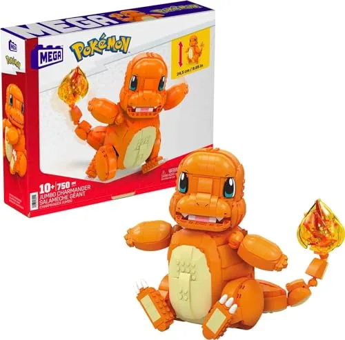 MEGA Construx Pokemon Charmander - Figura Articulada 27,94cm para Montar