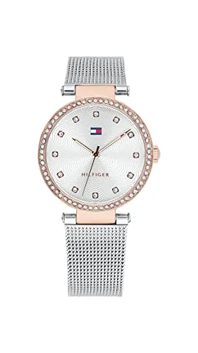 Relógio Tommy Hilfiger 1782506 Feminino com Cristais e Bracelete em Malha