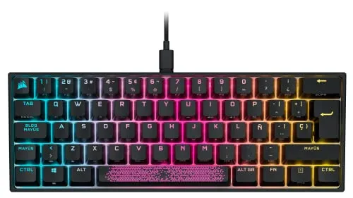 Corsair K65 RGB MINI - Teclado Mecânico Gaming 60% com Switches Cherry MX Speed