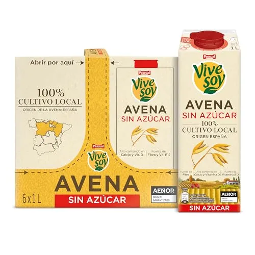 Vivesoy Bebida de Aveia Sem Açúcar Pack 6x1L