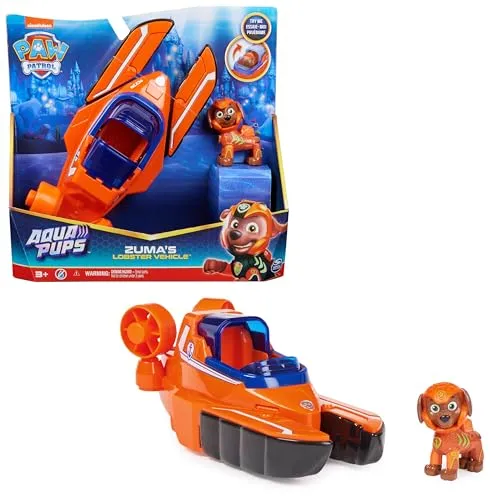 Paw Patrol Carro Transformável Lagosta com Figura Zuma Aqua Pups