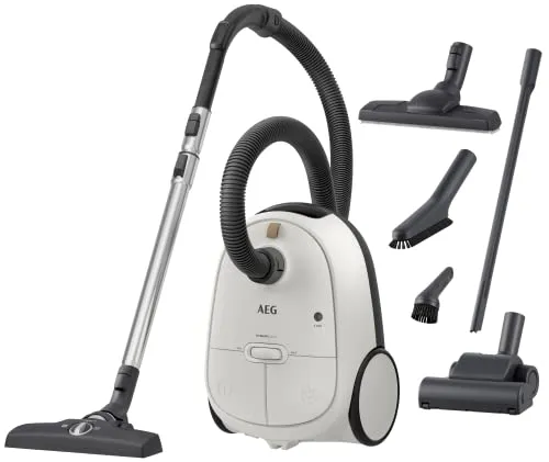 AEG AB61H6SW: Aspirador 850W com Raio de Ação de 12m e Kit Completo