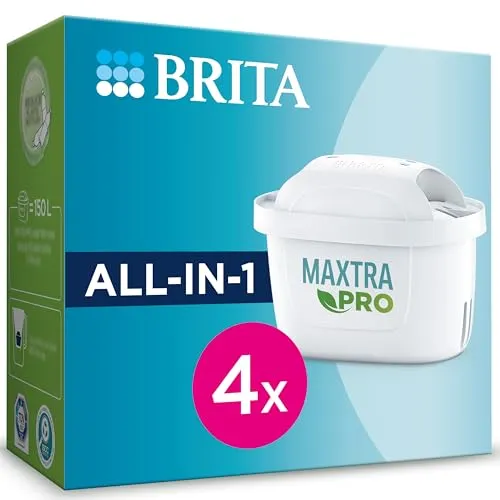 BRITA MAXTRA PRO All-in-1 - Pack 4 Filtros de Água com Tecnologia PerfectFit