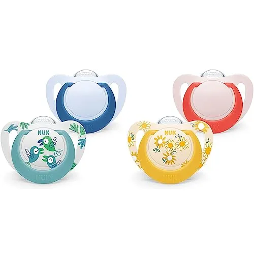 NUK Star Baby Dummy - Chupeta de Silicone para Bebés 18-36 Meses