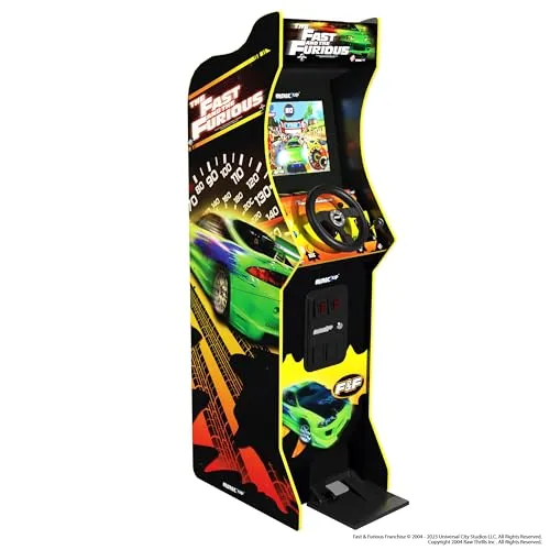 Arcade1Up The Fast & The Furious Deluxe - Máquina Arcade com Volante e Pedais