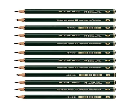 Faber-Castell Castell 9000 Lápis de Grafite HB - Conjunto 12 Unidades